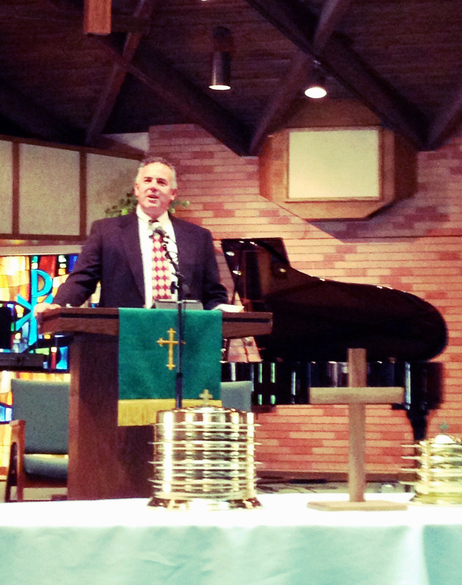 Dave preaching at Skyview Presbyterian Church