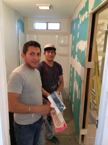 Two of our friends, Pepe & Ulysses working on the house. They also helped me get my car fixed!