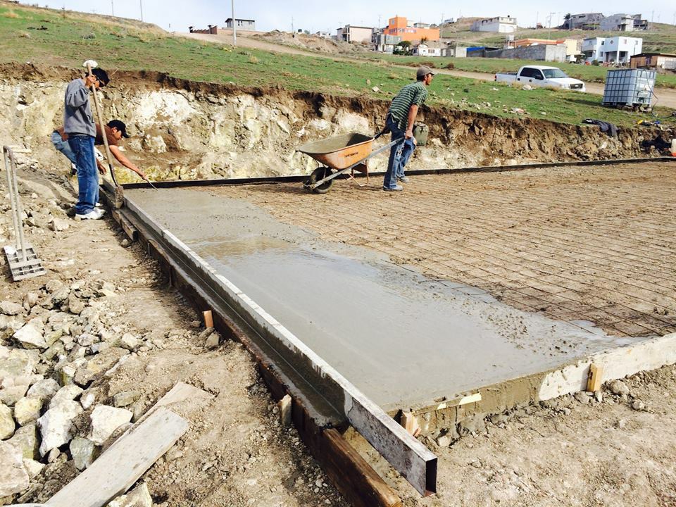The foundation has been laid for the church #24 in Rosarito near Tijuana